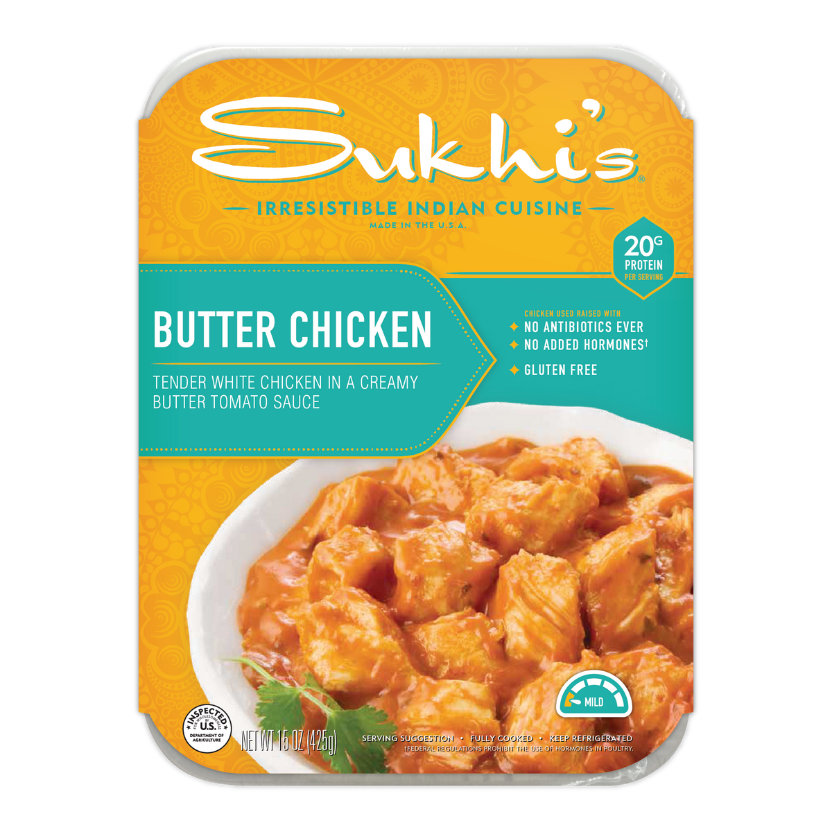 BURTER CHICKEN CURRY  Sukhi's Indian Food | Butter Chicken Curry Gluten Free Entree 15oz