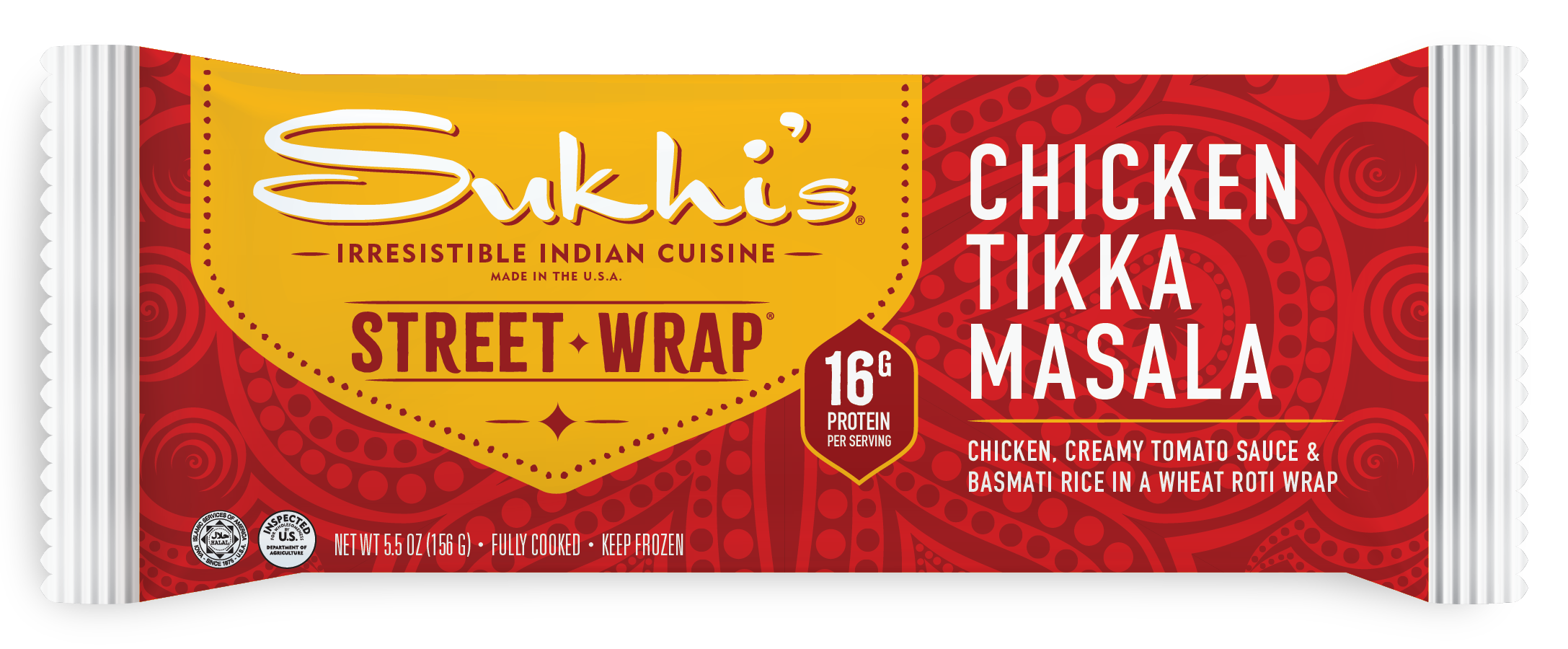 Chicken Tikka Masala Indian Street Wrap