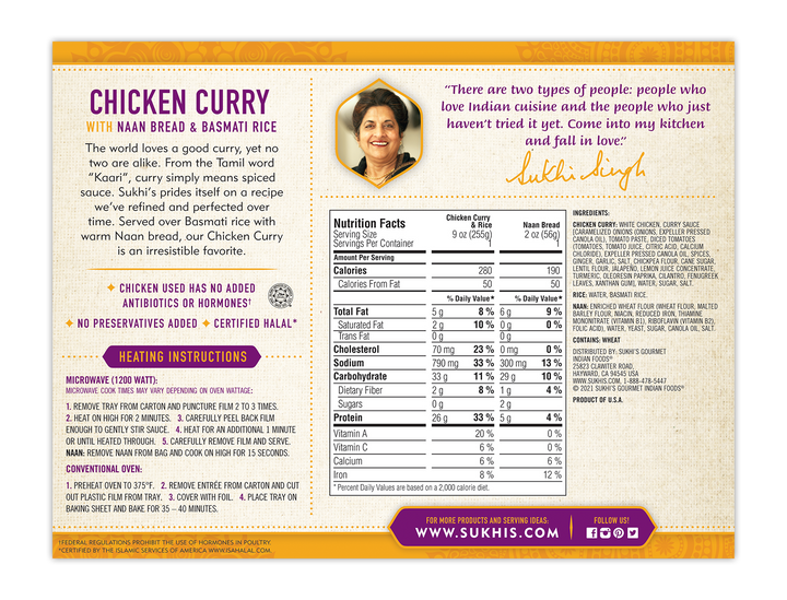 Sukhi's Chicken Curry | Nutrition Facts
