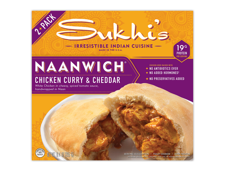 Chicken Curry and Cheddar Naanwich