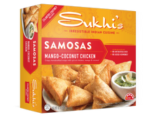 Load image into Gallery viewer, Mango Coconut Chicken Indian Samosa
