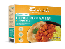 Load image into Gallery viewer, Butter Chicken Curry Frozen Meal with Naan &amp; Turmeric Rice
