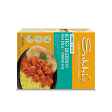 Load image into Gallery viewer, Butter Chicken Curry Frozen Meal with Naan &amp; Turmeric Rice
