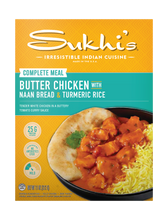 Load image into Gallery viewer, Butter Chicken Curry Frozen Meal with Naan &amp; Turmeric Rice
