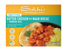 Load image into Gallery viewer, Butter Chicken Curry Frozen Meal with Naan &amp; Turmeric Rice
