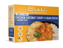 Load image into Gallery viewer, Chicken Coconut Curry Frozen Meal with Naan &amp; Basmati Rice
