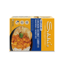 Load image into Gallery viewer, Chicken Coconut Curry Frozen Meal with Naan &amp; Basmati Rice
