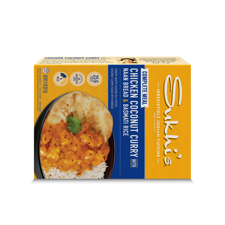 Chicken Coconut Curry Frozen Meal with Naan & Basmati Rice