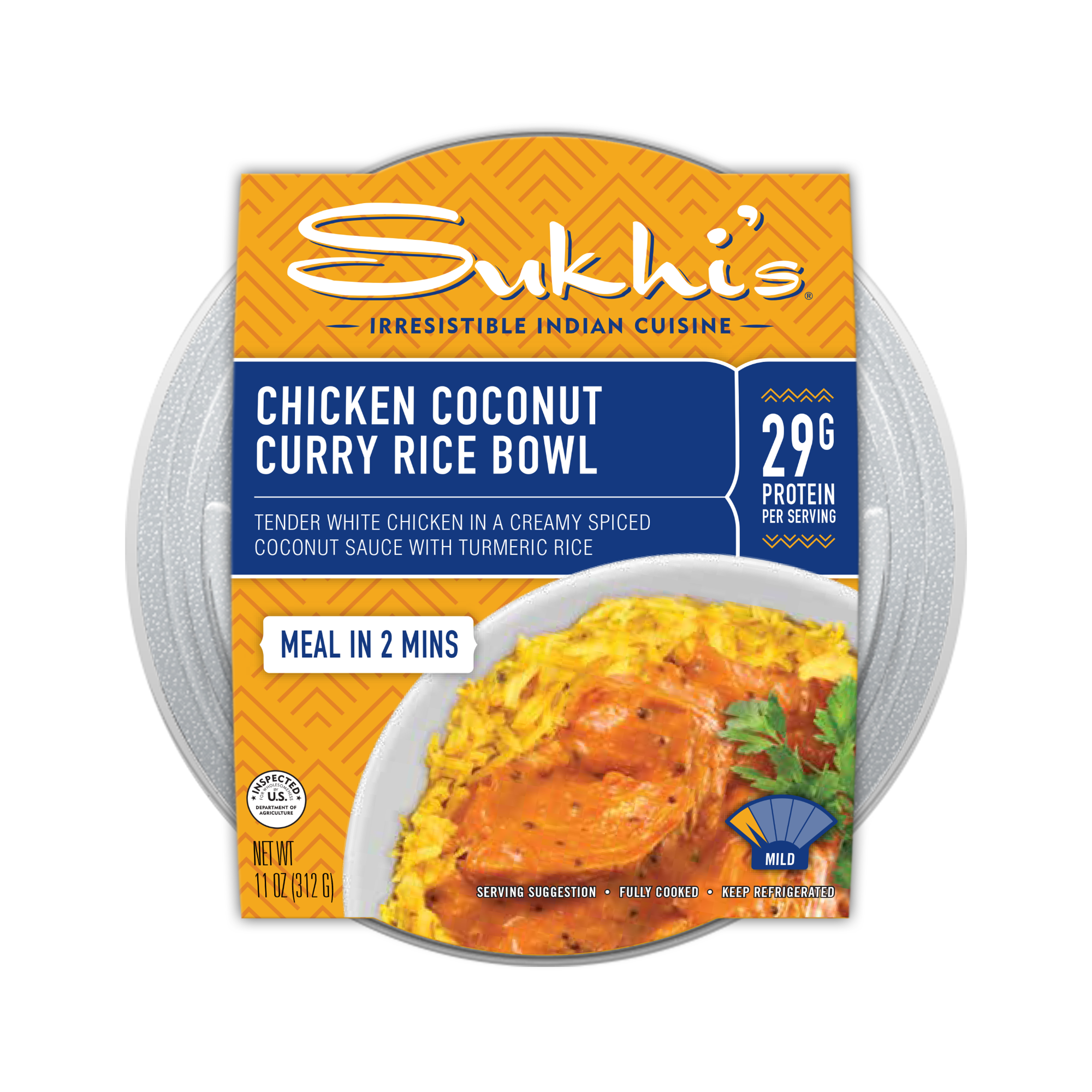 11 oz Coconut Curry Rice Bowl Refrigerated