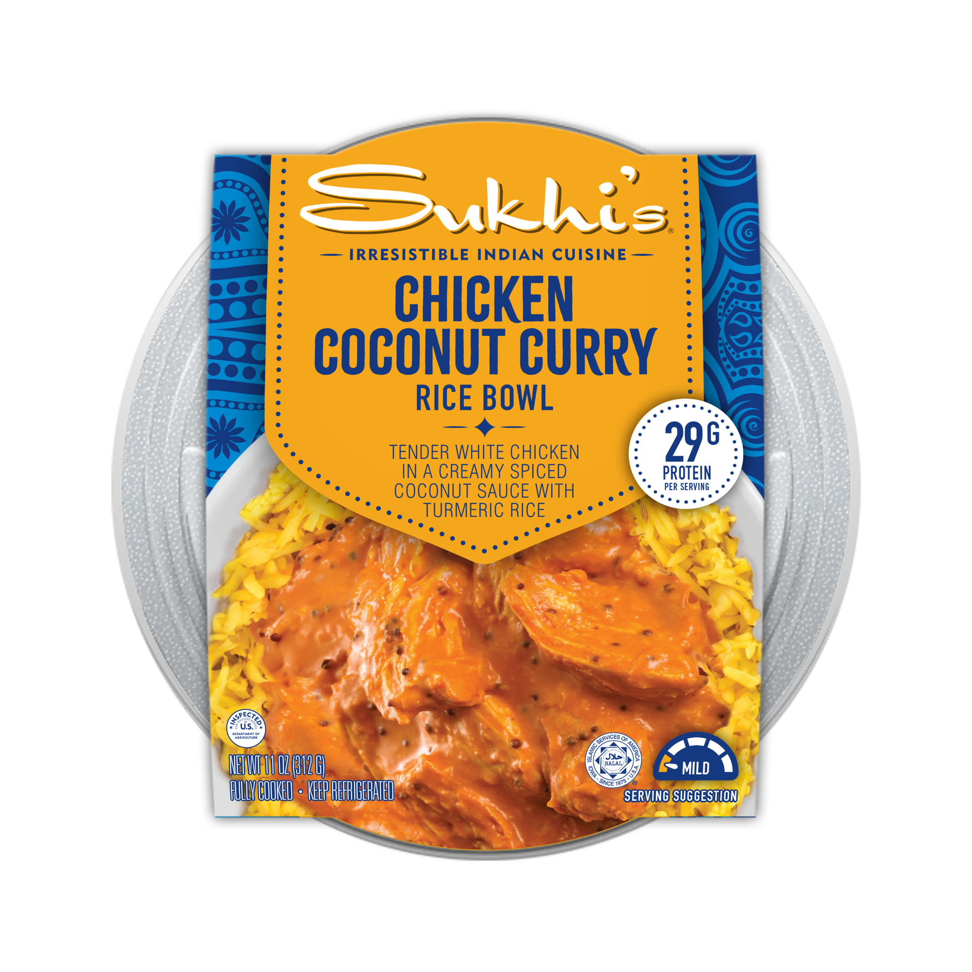 11 oz Coconut Curry Rice Bowl Refrigerated