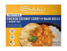 Load image into Gallery viewer, Chicken Coconut Curry Frozen Meal with Naan &amp; Basmati Rice
