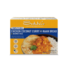 Load image into Gallery viewer, Chicken Coconut Curry Frozen Meal with Naan &amp; Basmati Rice
