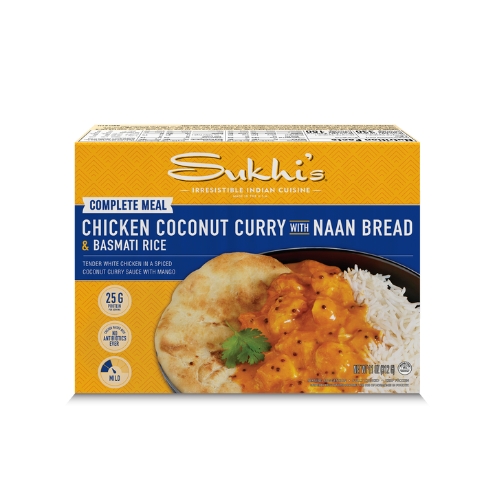 Chicken Coconut Curry Frozen Meal with Naan & Basmati Rice