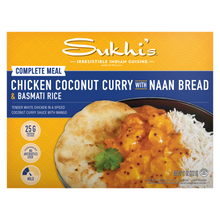 Load image into Gallery viewer, Chicken Coconut Curry Frozen Meal with Naan &amp; Basmati Rice
