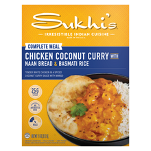 Load image into Gallery viewer, Chicken Coconut Curry Frozen Meal with Naan &amp; Basmati Rice
