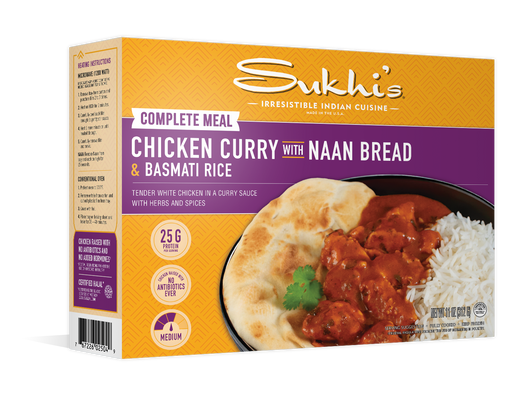 Chicken Curry Frozen Meal with Naan & Basmati Rice