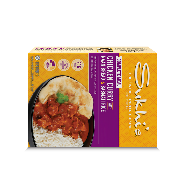 Chicken Curry Frozen Meal with Naan & Basmati Rice