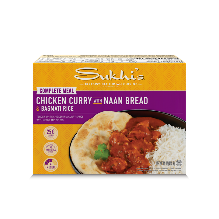 Chicken Curry Frozen Meal with Naan & Basmati Rice