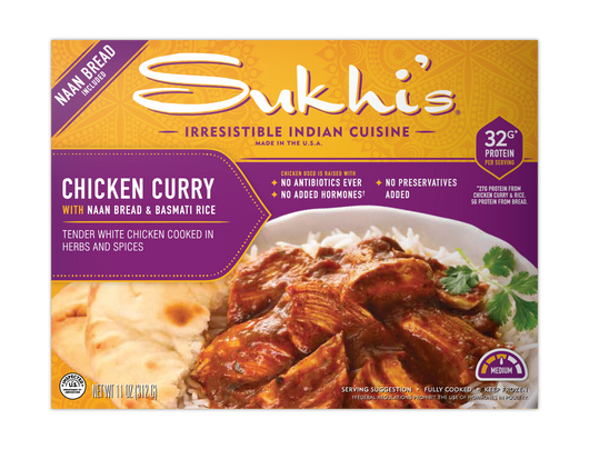 Chicken Curry Frozen Meal with Naan & Basmati Rice