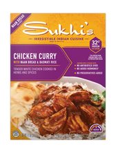 Load image into Gallery viewer, Chicken Curry Frozen Meal with Naan &amp; Basmati Rice
