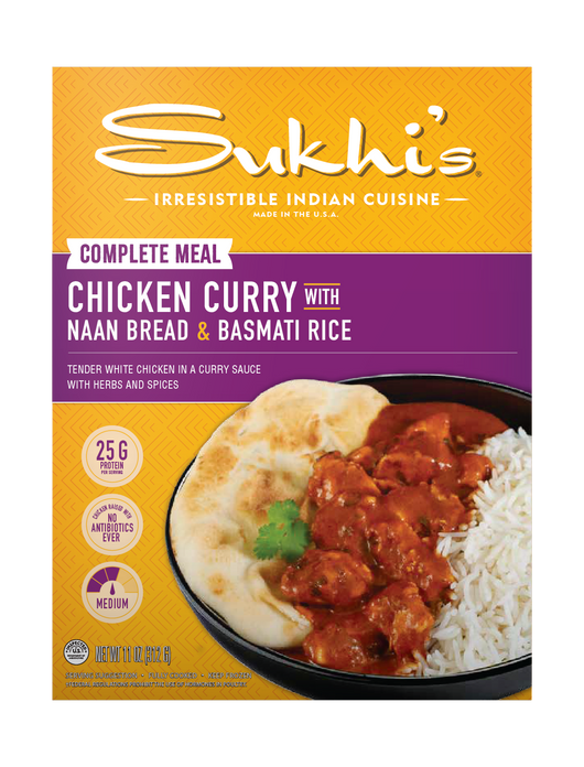 Chicken Curry Frozen Meal with Naan & Basmati Rice