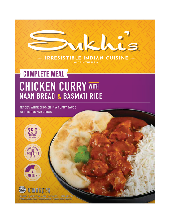 Chicken Curry Frozen Meal with Naan & Basmati Rice