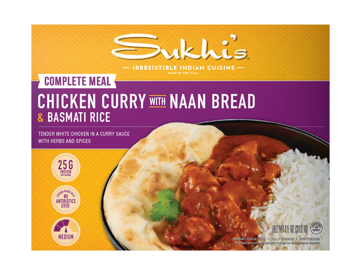 Chicken Curry Frozen Meal with Naan & Basmati Rice