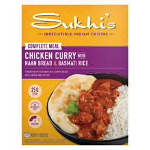 Load image into Gallery viewer, Chicken Curry Frozen Meal with Naan &amp; Basmati Rice
