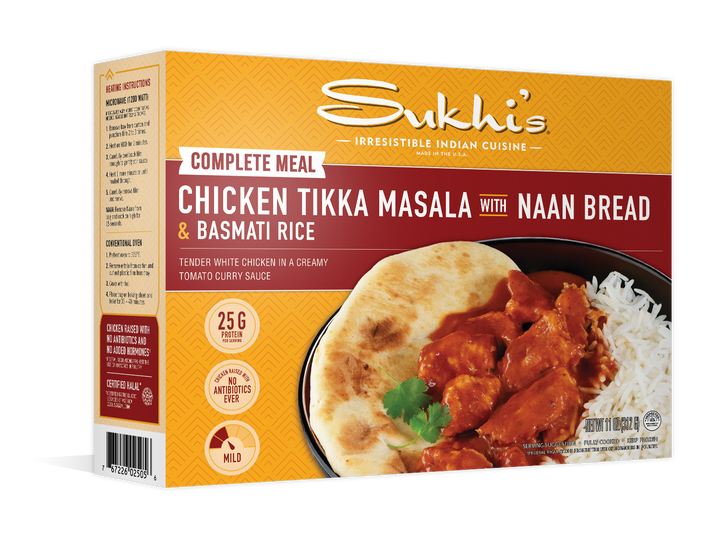 Chicken Tikka Masala Curry Frozen Meal with Naan & Basmati Rice