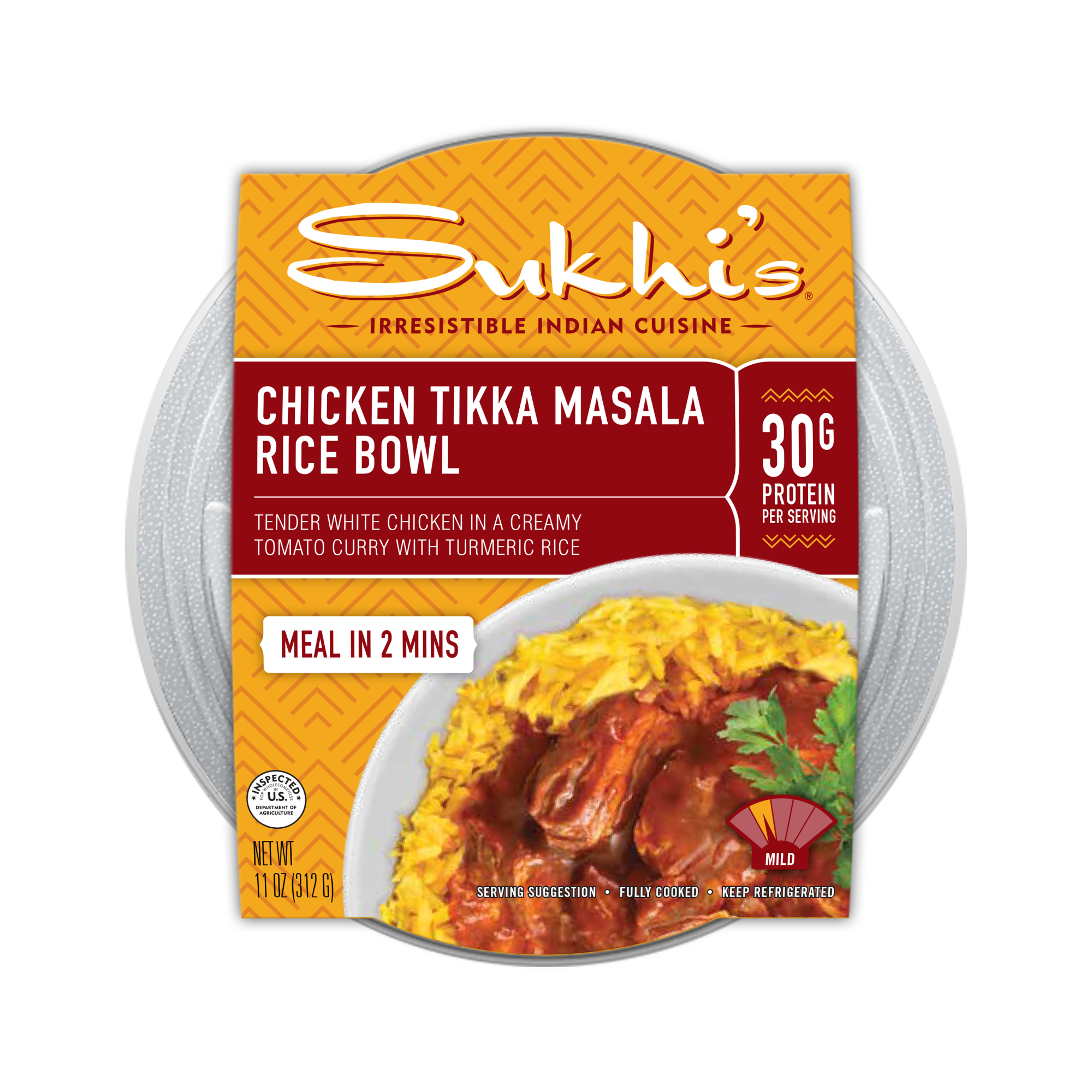 11 oz Chicken Tikka Masala Curry Rice Bowl Refrigerated