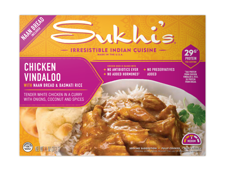 Chicken Vindaloo Curry Frozen Meal with Naan & Basmati Rice