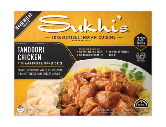 Tandoori Chicken Curry Meal with Naan & Turmeric Rice