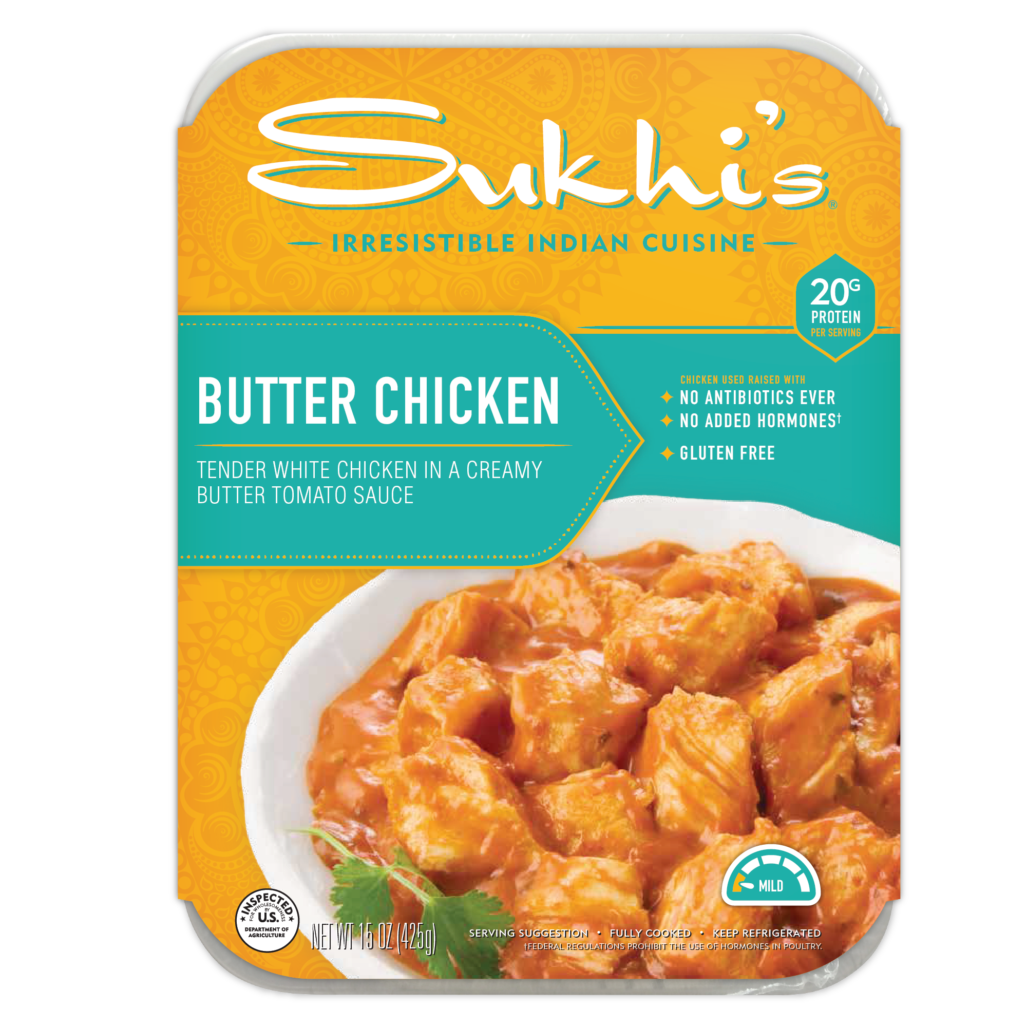 BURTER CHICKEN CURRY  Sukhi's Indian Food | Butter Chicken Curry Gluten Free Entree 15oz