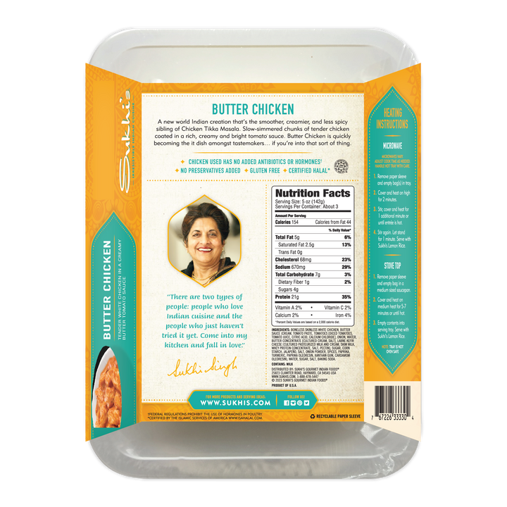 Sukhi's Butter Chicken | Nutrition Facts