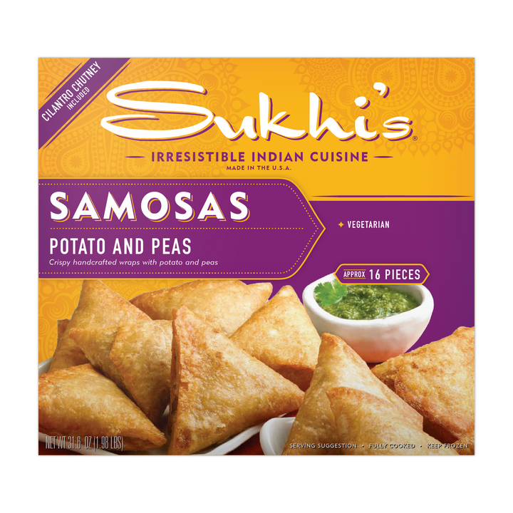 Potato & Pea Samosas with Cilantro Chutney - Family Size