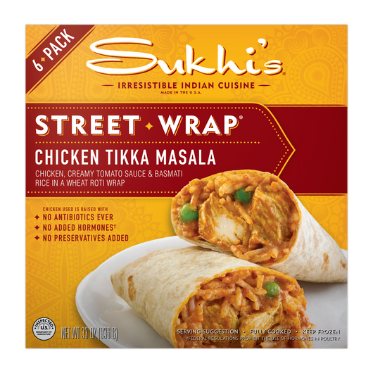 Chicken Tikka Masala Indian Street Wrap - 6 Pack