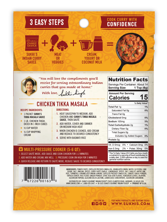 Tikka Masala Indian Curry Sauce