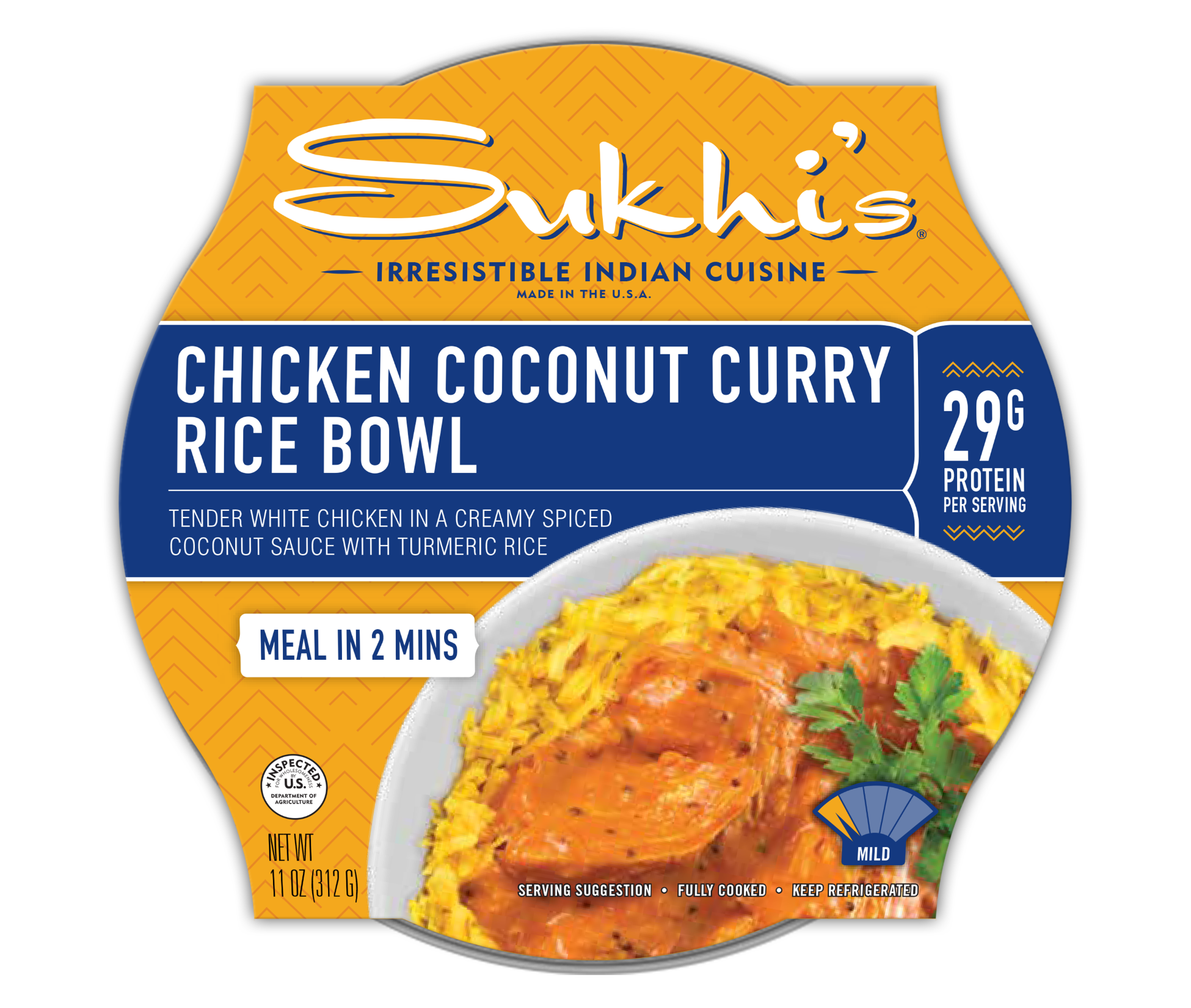 11 oz Coconut Curry Rice Bowl Refrigerated