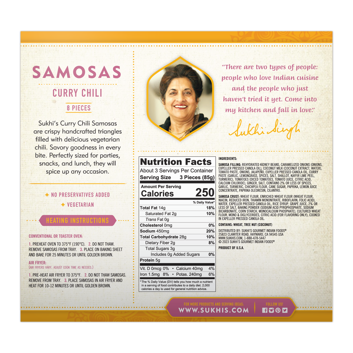 Curry Chili Indian Samosa Sukhi's Gourmet Indian Foods