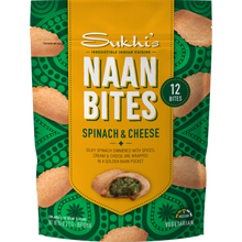 Load image into Gallery viewer, Spinach &amp; Cheese Naan Bites Indian Appetizer
