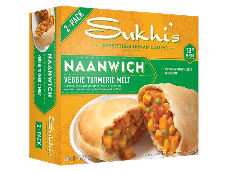 Veggie Turmeric Melt Naanwich | Sukhi's