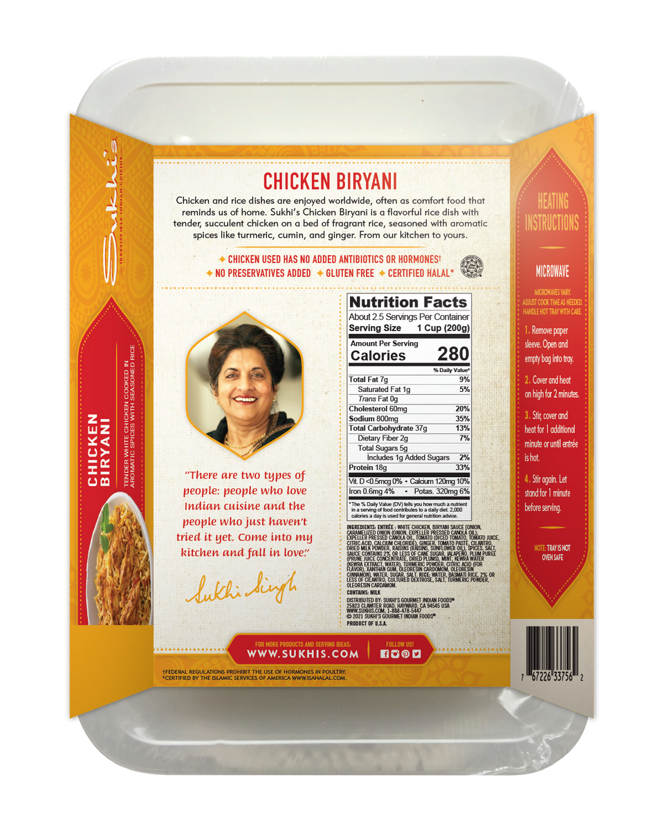 Chicken Biryani - 16 oz – Sukhi's Gourmet Indian Foods