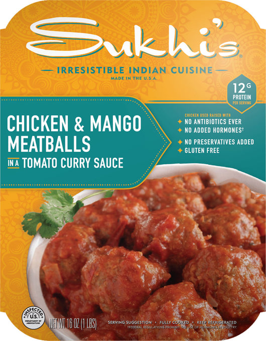 Chicken & Mango Meatballs in a Tomato Curry Sauce